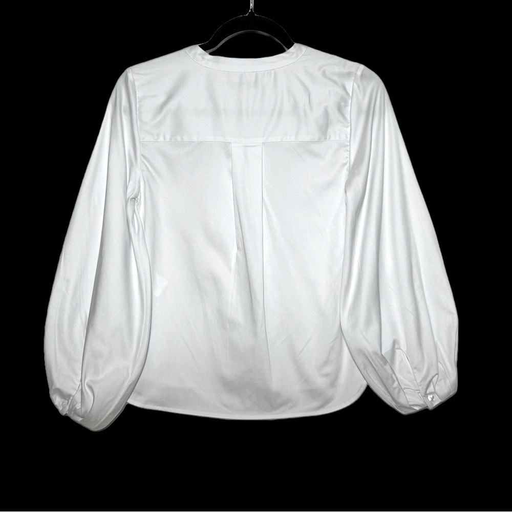 NWT Madewell V-Neck Long-Sleeve Cotton Top in White, Sizes XXS, XS, and M - Picture 6 of 13